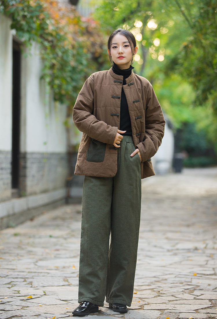 Heaven & Earth Gongfu Business Puffer Pants • Plant-Based • Triple-Layer Quilting Integration • Thermal Qi Flow • Gender Neutral