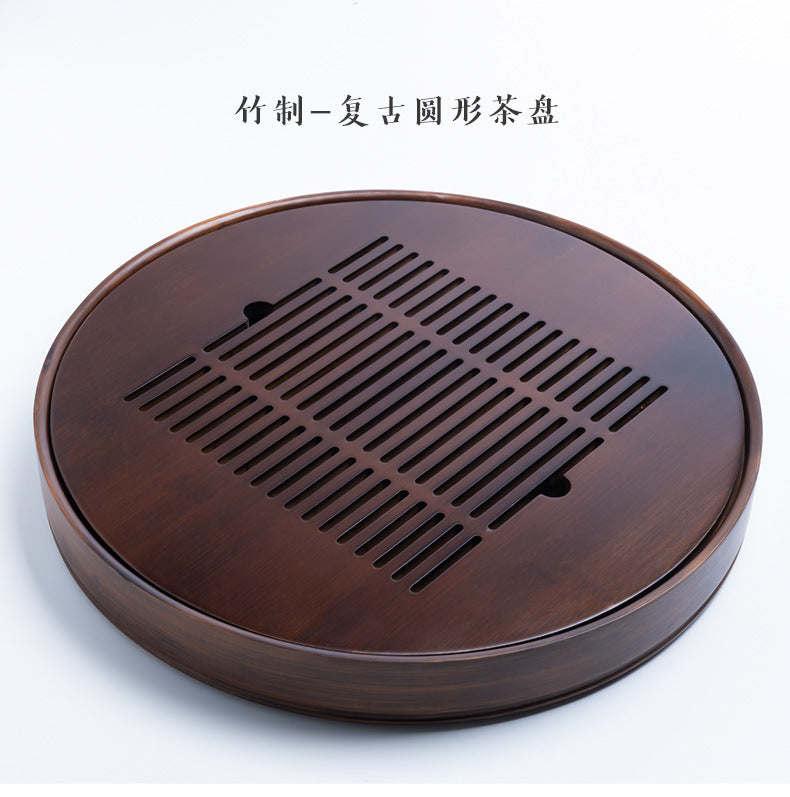 The Dao 道 of Zen Bamboo Tea Tray • Handmade • Premium • Water Storage & Drainage • Tea Set Storage