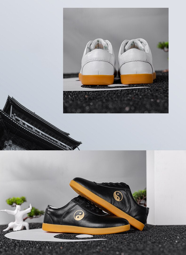 The Dao 道 of Zen Gold Shoes • Authentic Zen Leather • Flexible & Lightweight • Gender Neutral • Limited Edition • Qigong, Tai Chi, Kung Fu, Gongfu, Martial Arts, Sports, Cha Dao, Music, Tea Ceremony