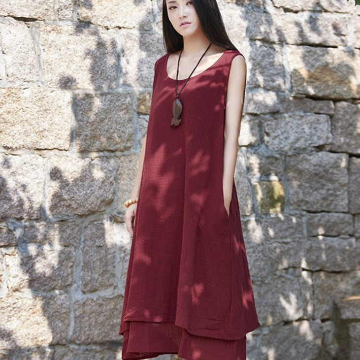 The Dao 道 of Zen Flow Dress • Sleeveless Tank • Pockets