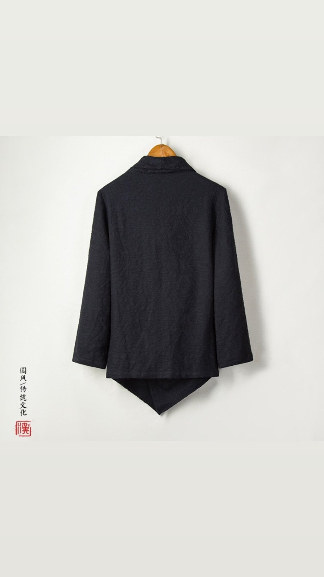 Tao One Tech™ • Yin–Yang Jacquard Coat • All-Season Cardigan Jacket • Tech Pockets • Gender Neutral • Cotton Linen
