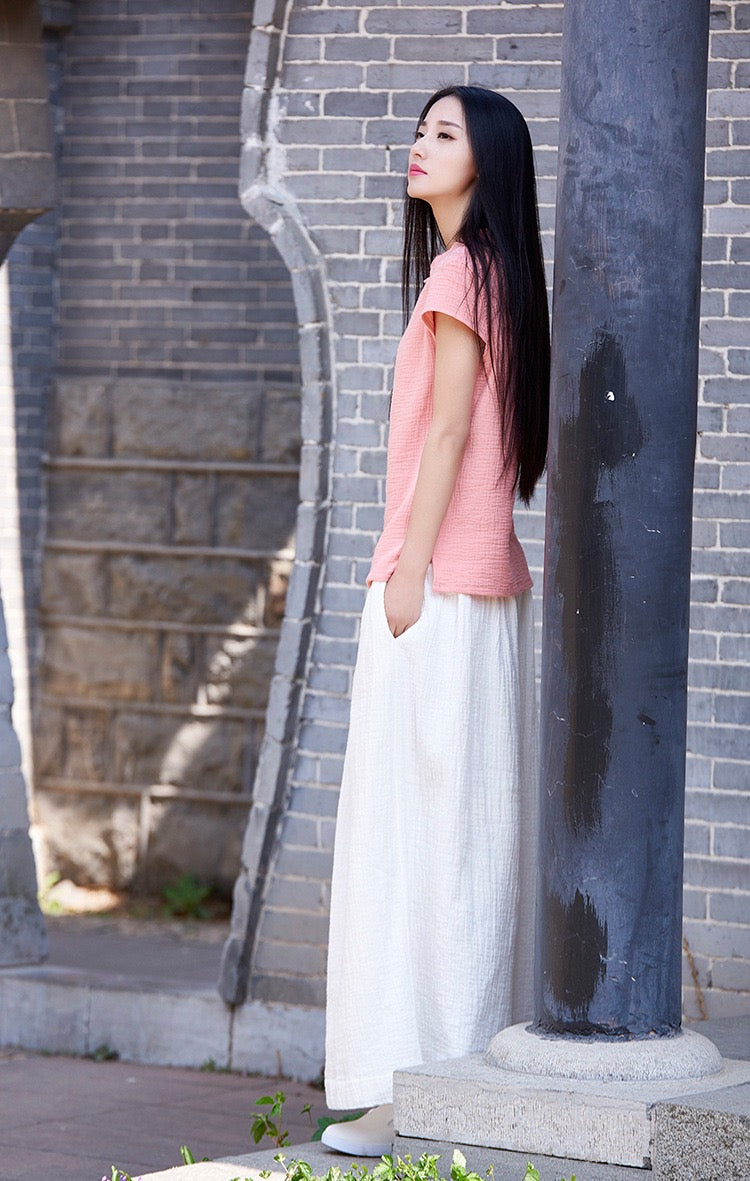 Tao One Tech™ • The Dao 道 of Zen Elegance Flow Pants • Cropped • Flowy Skirt Pants • Emperor&
