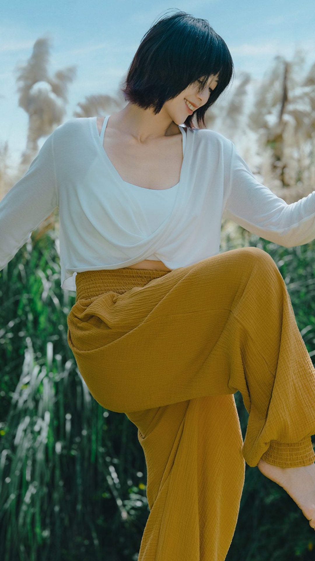 Tao One Tech™ • Cloud Ease Bamboo Lantern Yoga Pants • Tech Pockets • Double-Layer Pure Cotton • Sizes S-XL