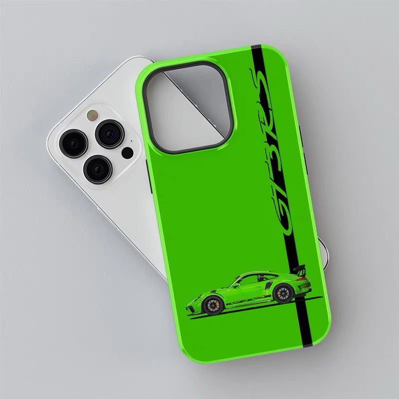 Porsche 911 GT3 RS • Art Phone Case • Jade Green Dragon
