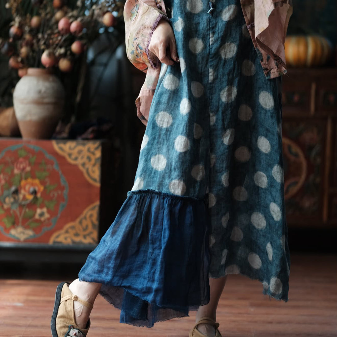 Tao One Tech™ • Zen Artistic Floral Sunscreen Shirt • Matching Dress • Ramie
