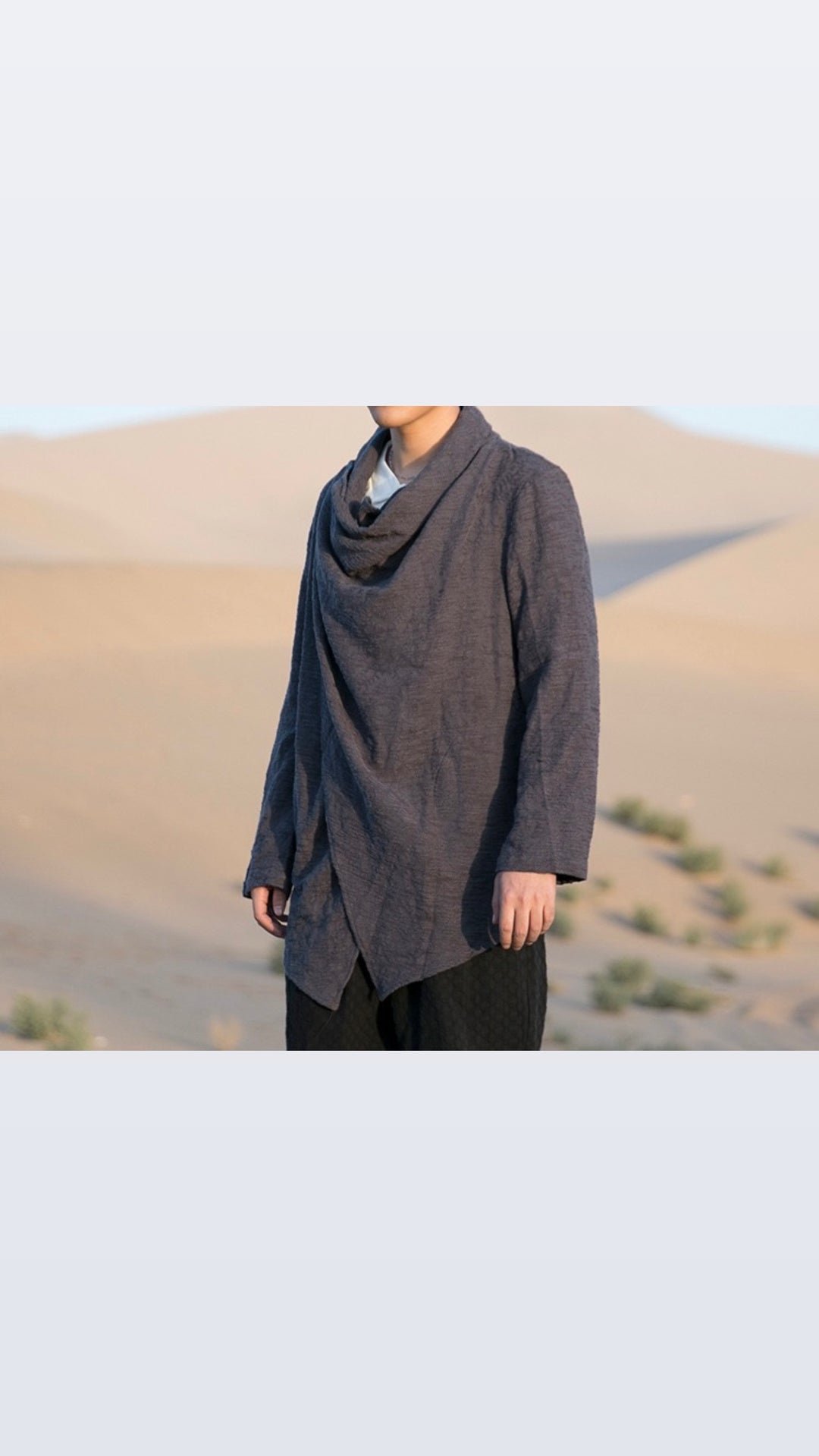 Tao One Tech™ • Yin–Yang Jacquard Coat • All-Season Cardigan Jacket • Tech Pockets • Gender Neutral • Cotton Linen