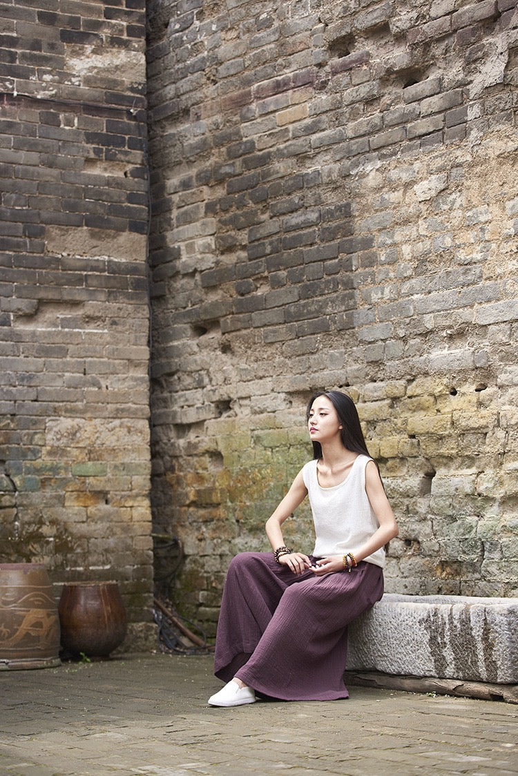 Tao One Tech™ • The Dao 道 of Zen Elegance Flow Pants • Cropped • Flowy Skirt Pants • Emperor&