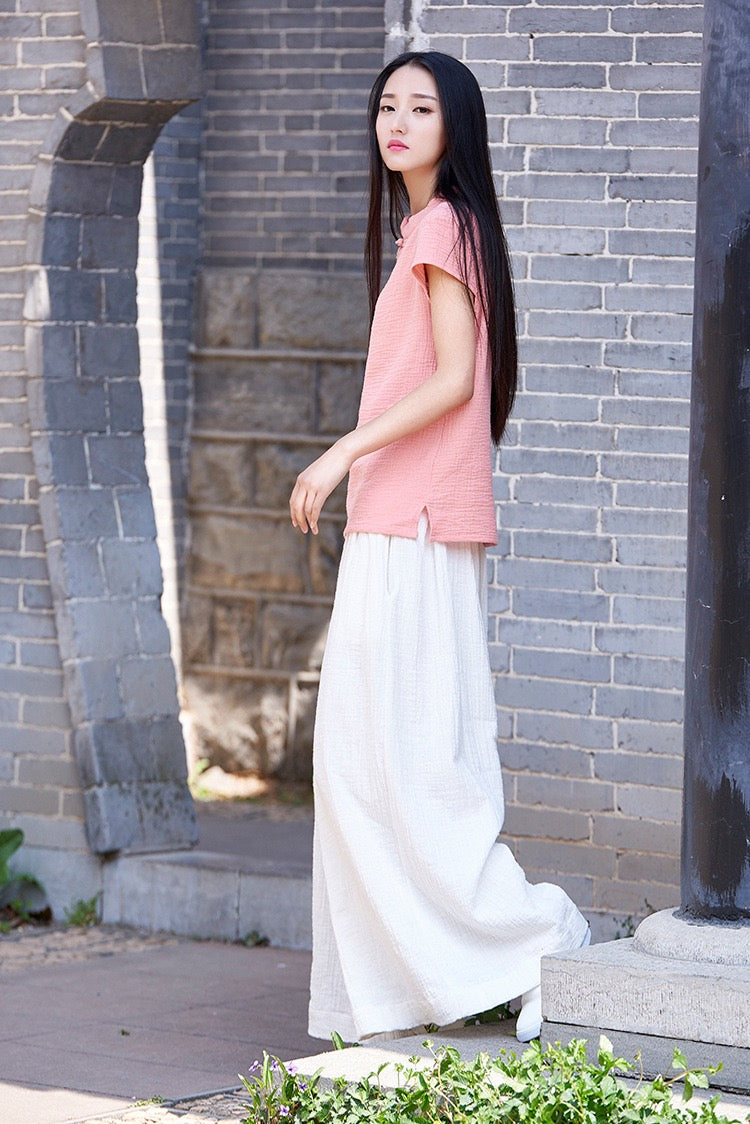 Tao One Tech™ • The Dao 道 of Zen Elegance Flow Pants • Cropped • Flowy Skirt Pants • Emperor&
