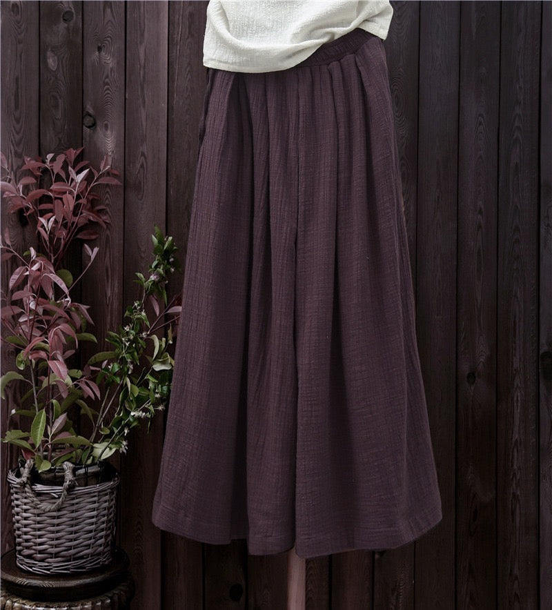 Tao One Tech™ • The Dao 道 of Zen Elegance Flow Pants • Cropped • Flowy Skirt Pants • Emperor&