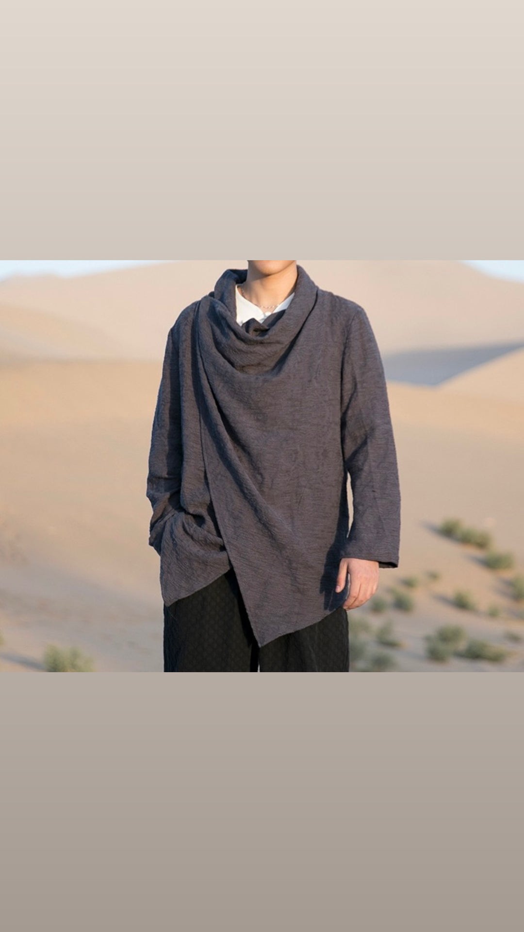 Tao One Tech™ • Yin–Yang Jacquard Coat • All-Season Cardigan Jacket • Tech Pockets • Gender Neutral • Cotton Linen