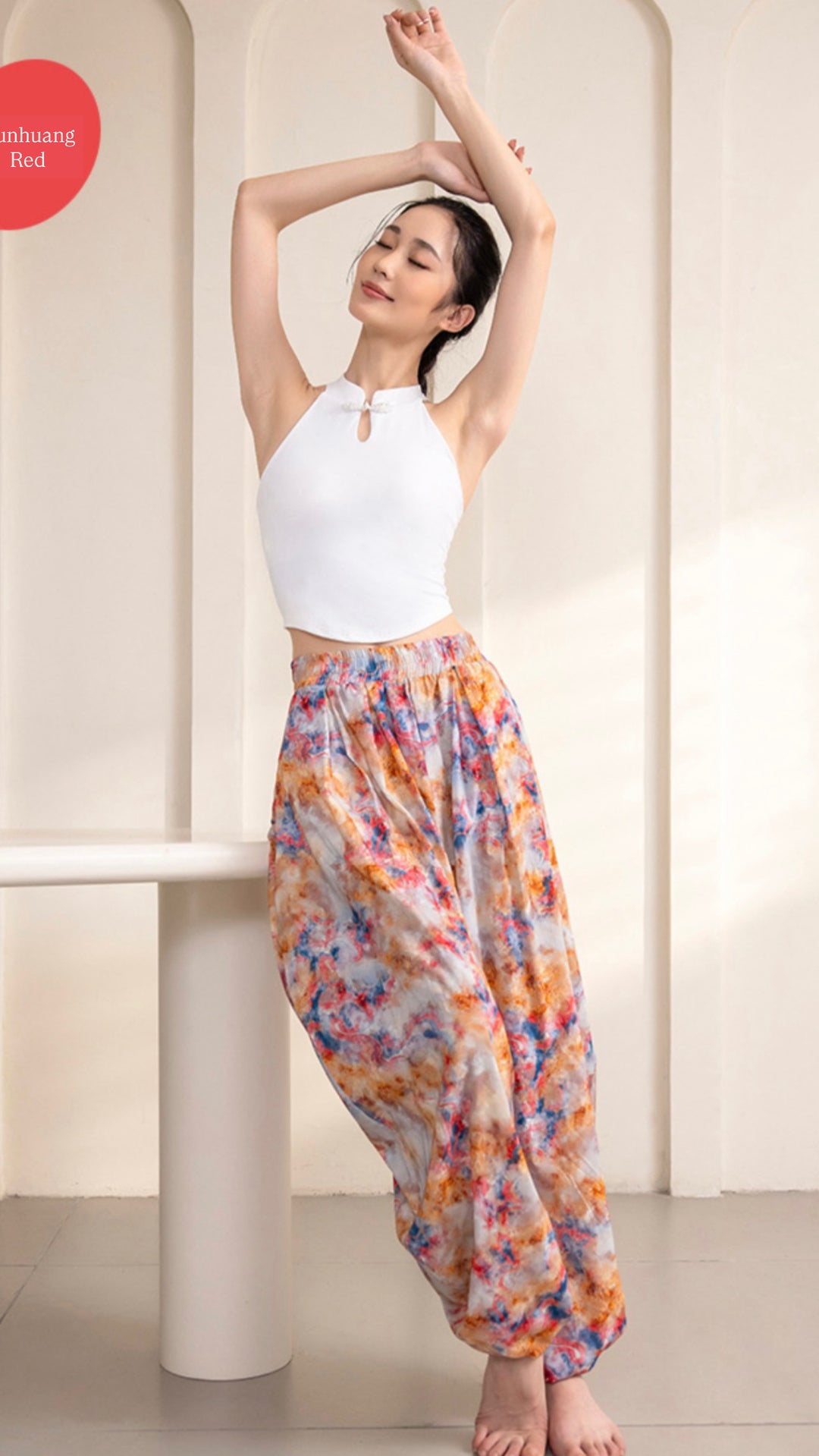 Tao One Tech™ • Free-Flow Lantern Yoga Pants • Tech Pockets • Cotton Modal • Sizes XS–XXL