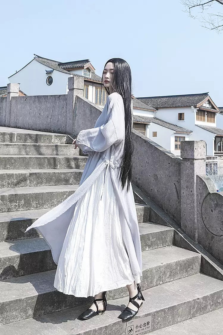 The Dao 道 of Zen Long Shirt Dress • Side Slits • Flowy Qi