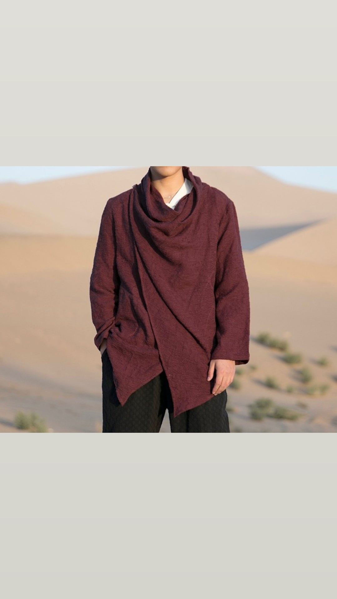 Tao One Tech™ • Yin–Yang Jacquard Coat • All-Season Cardigan Jacket • Tech Pockets • Gender Neutral • Cotton Linen