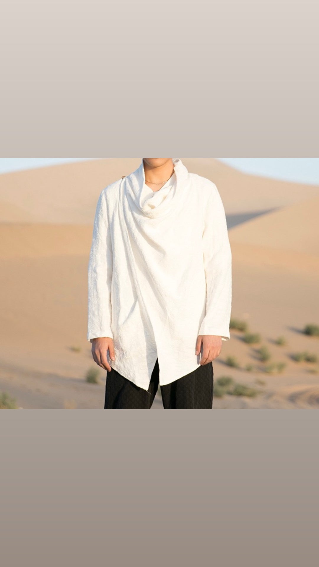 Tao One Tech™ • Yin–Yang Jacquard Coat • All-Season Cardigan Jacket • Tech Pockets • Gender Neutral • Cotton Linen