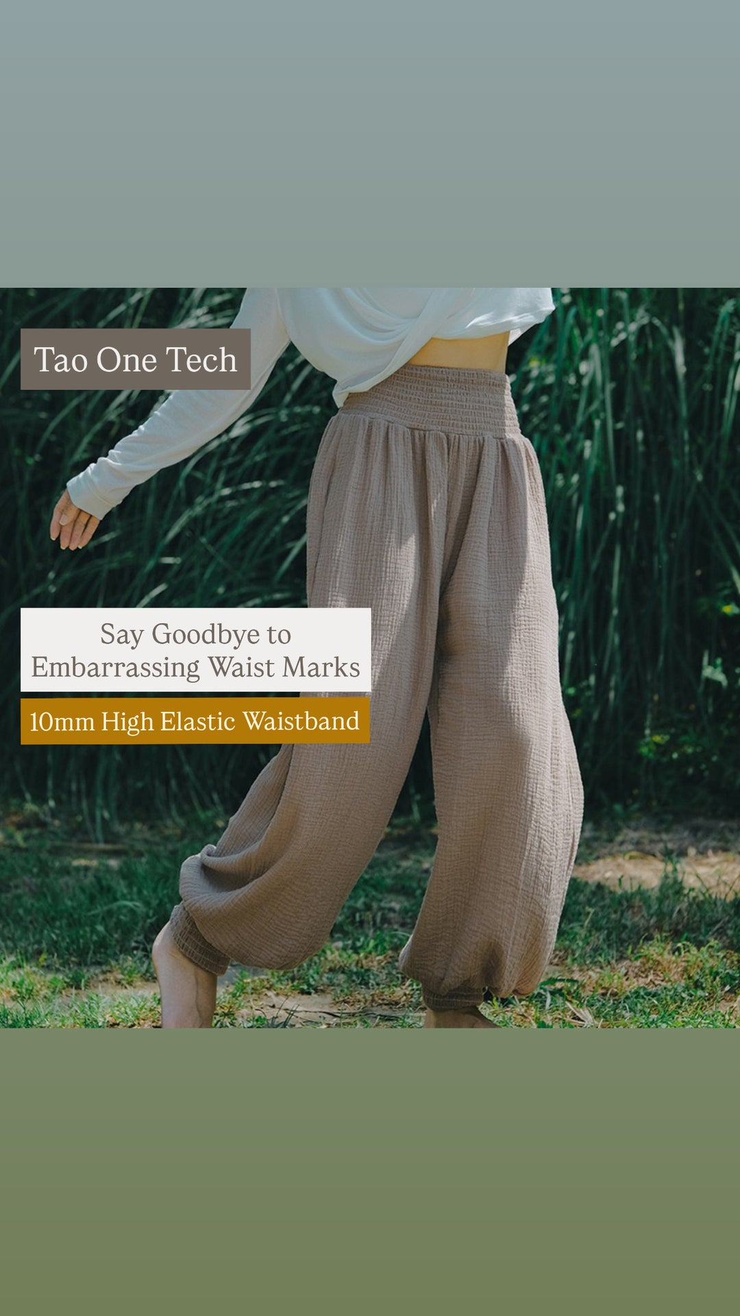 Tao One Tech™ • Cloud Ease Bamboo Lantern Yoga Pants • Tech Pockets • Double-Layer Pure Cotton • Sizes S-XL