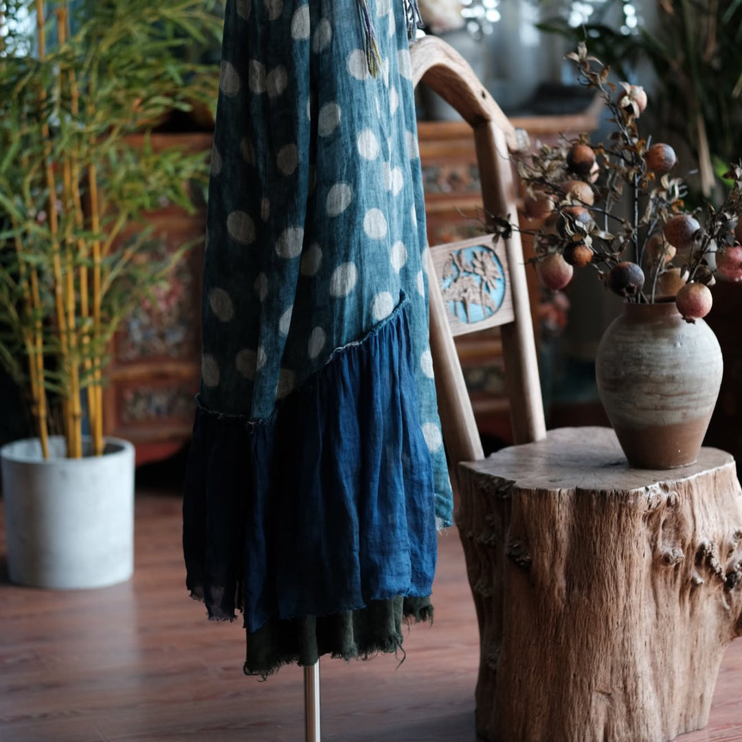 Tao One Tech™ • Zen Artistic Floral Sunscreen Shirt • Matching Dress • Ramie