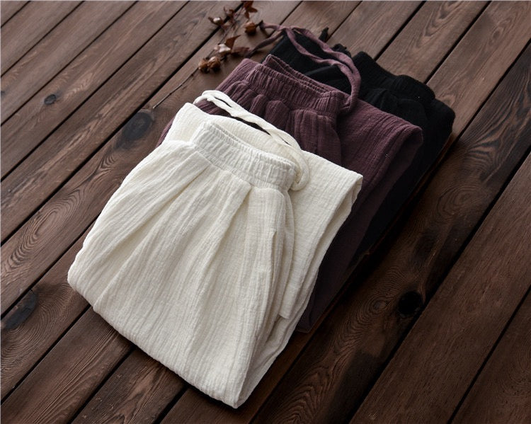 Tao One Tech™ • The Dao 道 of Zen Elegance Flow Pants • Cropped • Flowy Skirt Pants • Emperor&
