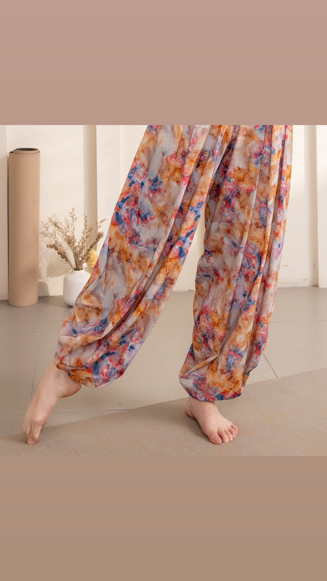 Tao One Tech™ • Free-Flow Lantern Yoga Pants • Tech Pockets • Cotton Modal • Sizes XS–XXL