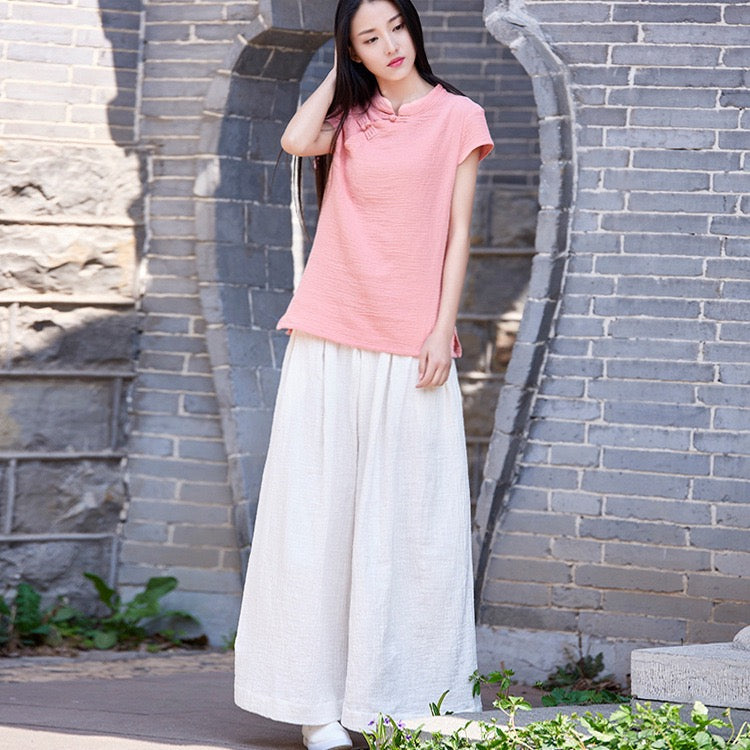 Tao One Tech™ • The Dao 道 of Zen Elegance Flow Pants • Cropped • Flowy Skirt Pants • Emperor&