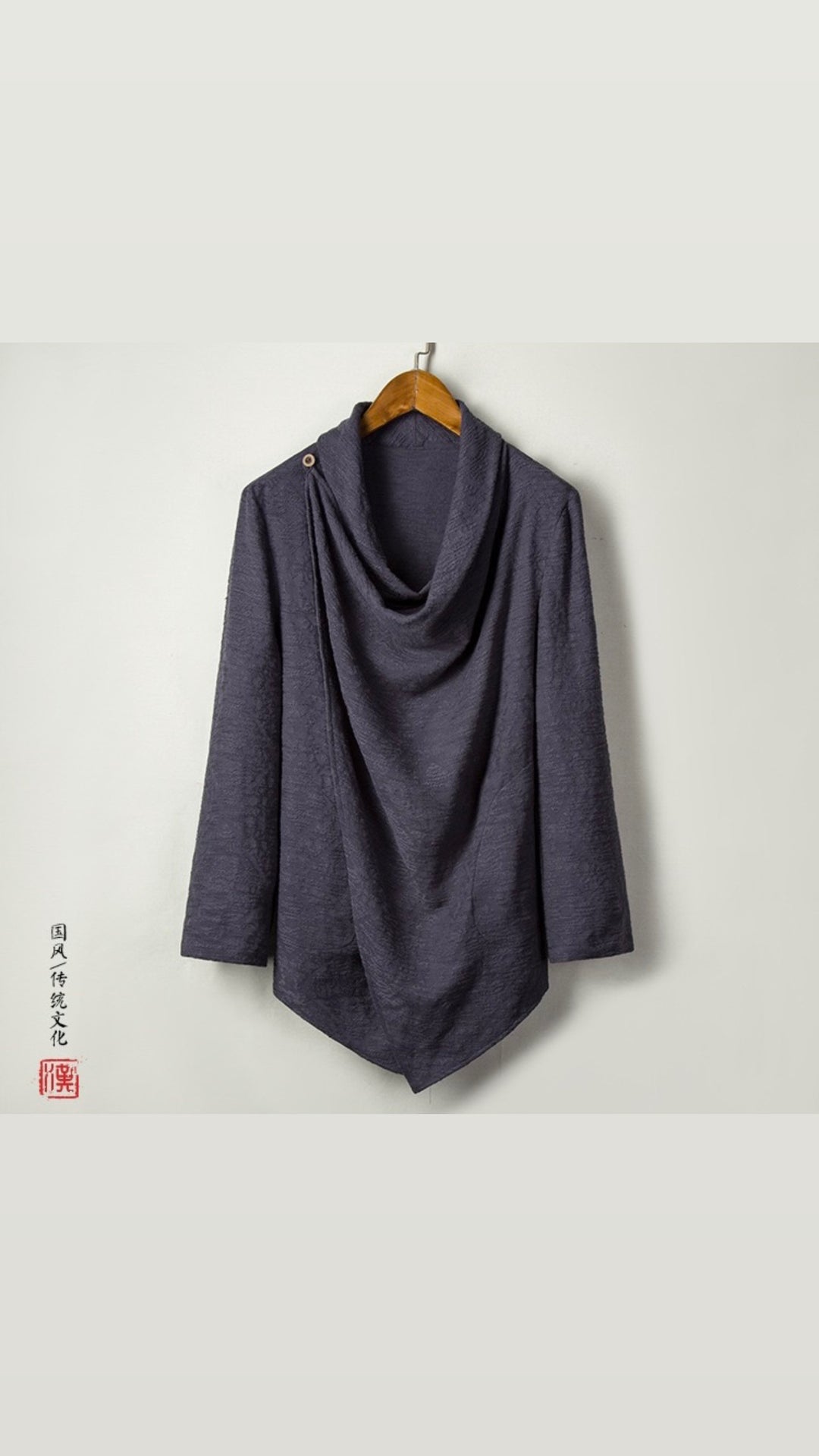 Tao One Tech™ • Yin–Yang Jacquard Coat • All-Season Cardigan Jacket • Tech Pockets • Gender Neutral • Cotton Linen