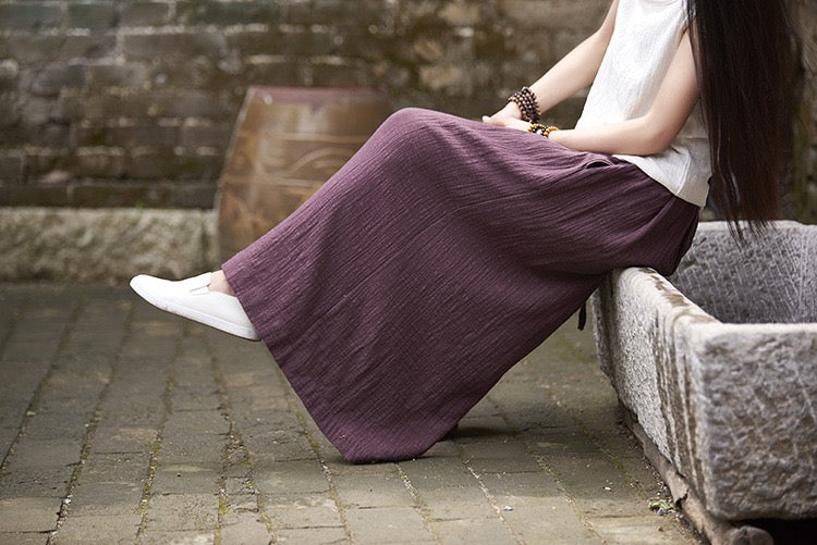 Tao One Tech™ • The Dao 道 of Zen Elegance Flow Pants • Cropped • Flowy Skirt Pants • Emperor&