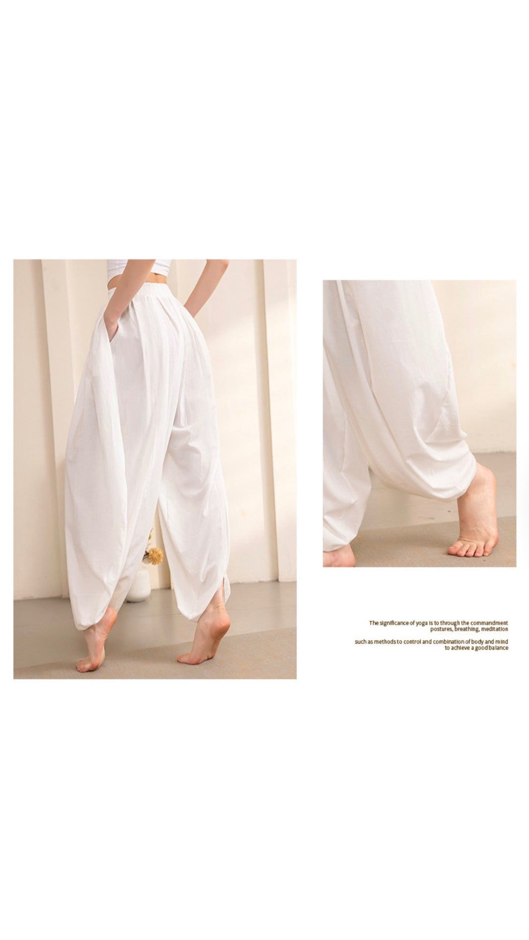 Tao One Tech™ • Free-Flow Lantern Yoga Pants • Tech Pockets • Cotton Modal • Sizes XS–XXL