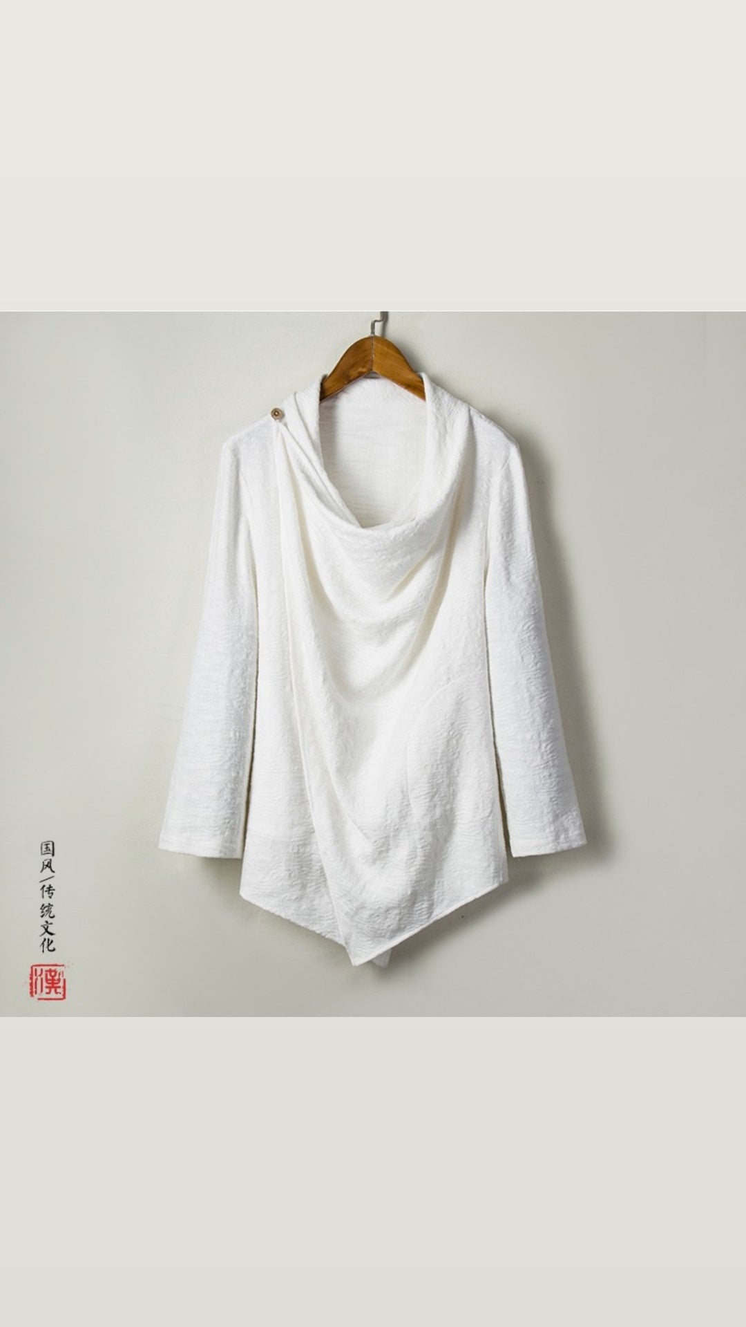 Tao One Tech™ • Yin–Yang Jacquard Coat • All-Season Cardigan Jacket • Tech Pockets • Gender Neutral • Cotton Linen