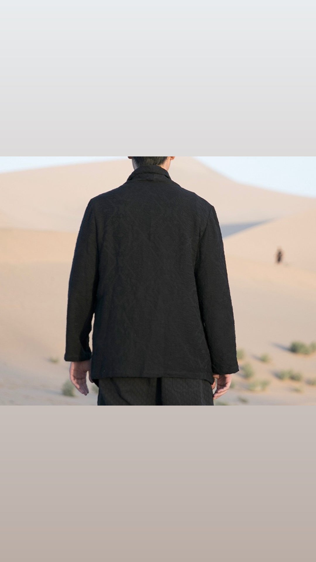 Tao One Tech™ • Yin–Yang Jacquard Coat • All-Season Cardigan Jacket • Tech Pockets • Gender Neutral • Cotton Linen