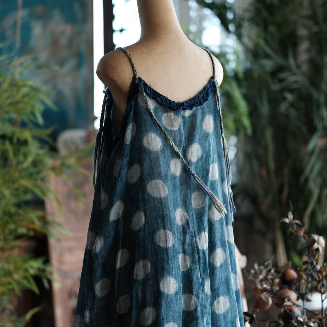 Tao One Tech™ • Zen Artistic Autumn Waves Dress • Matching Floral Kimono • Cotton Linen