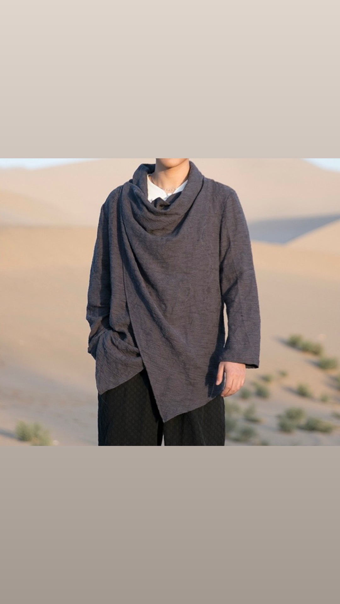 Tao One Tech™ • Yin–Yang Jacquard Coat • All-Season Cardigan Jacket • Tech Pockets • Gender Neutral • Cotton Linen
