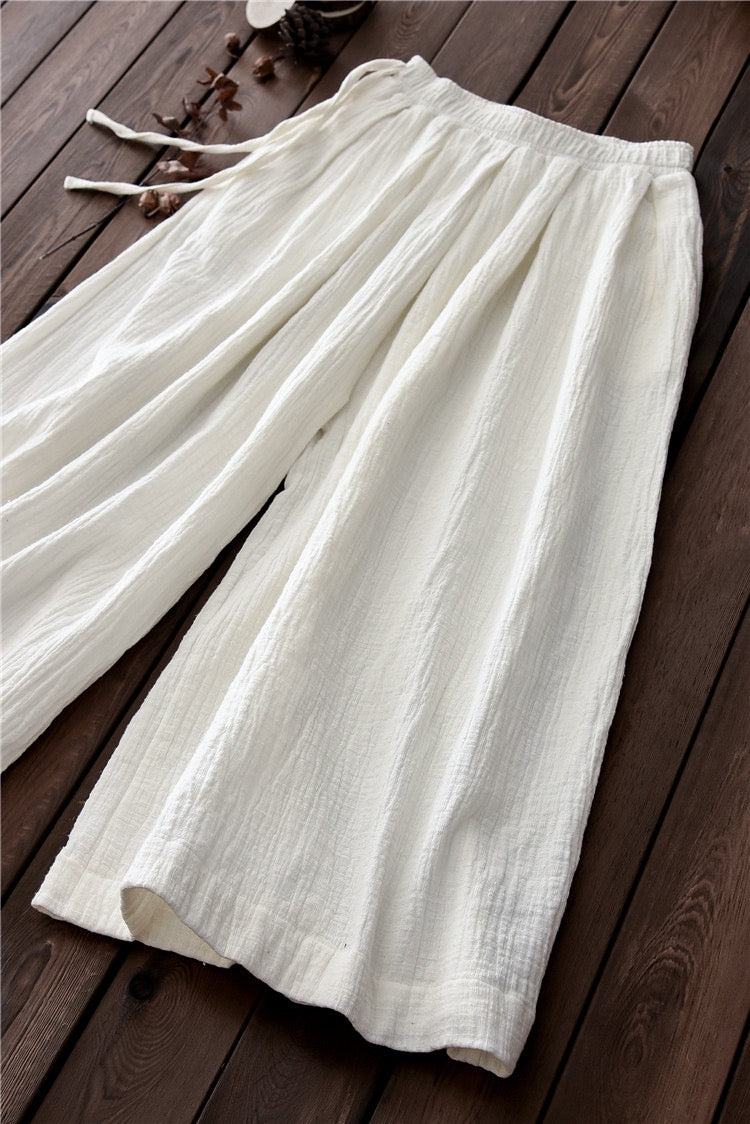 Tao One Tech™ • The Dao 道 of Zen Elegance Flow Pants • Cropped • Flowy Skirt Pants • Emperor&
