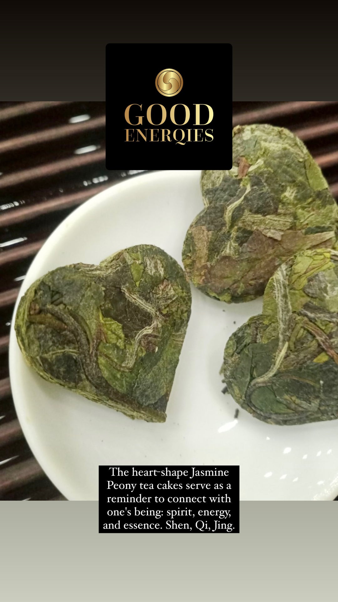 1. ☰ Jade Liquid Gold • Jasmine Peony Tea Cakes • Heart-Shape Cakes • EU Standard Tea • Traditionally Natural