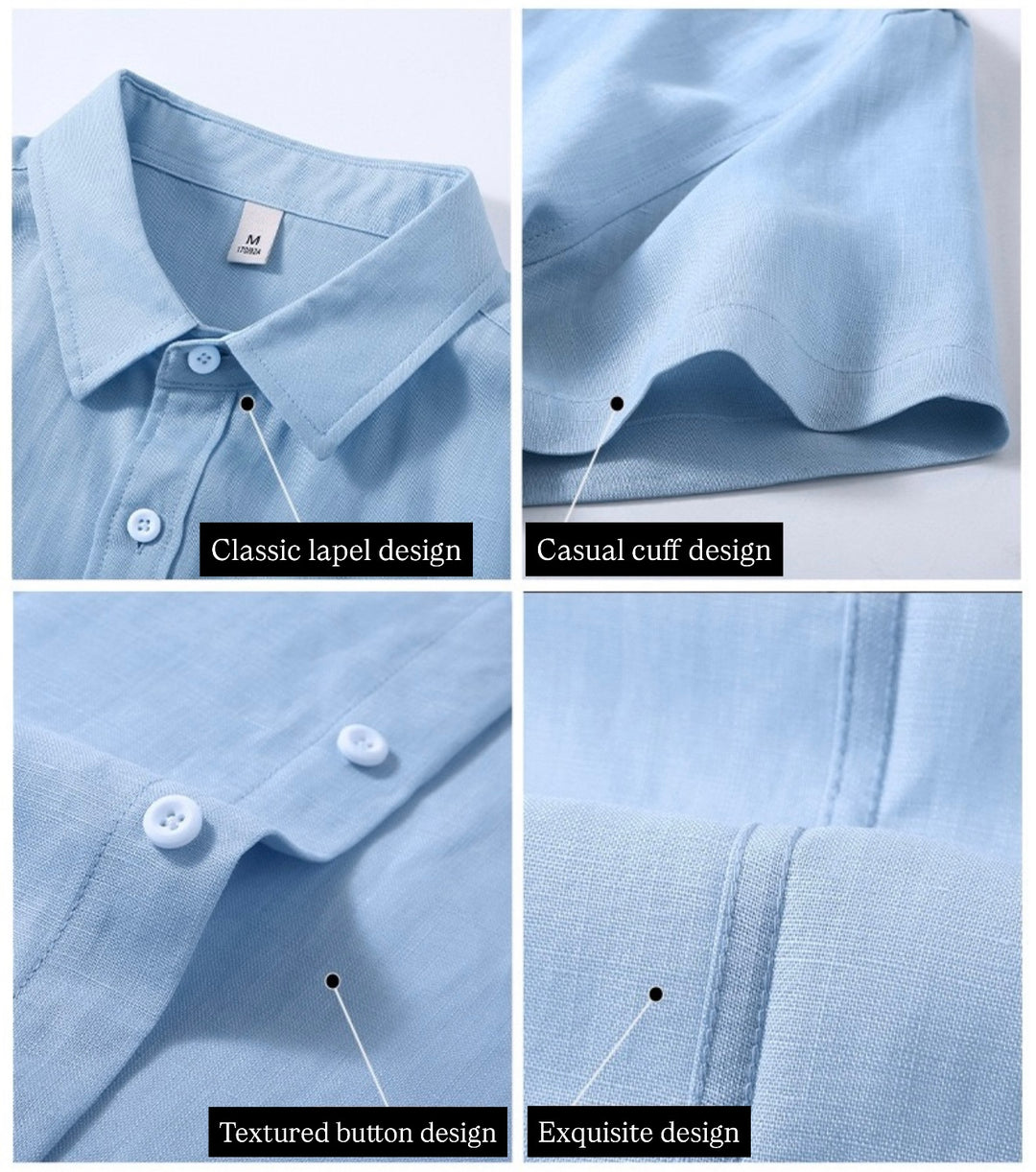 Tao One Tech™ • Yang Business Flow Short-Sleeve Dress Shirt • Sunscreen Layer • All Season Layering • Cooling • Tencel Lyocell Linen • Men’s Sizes M–3XL