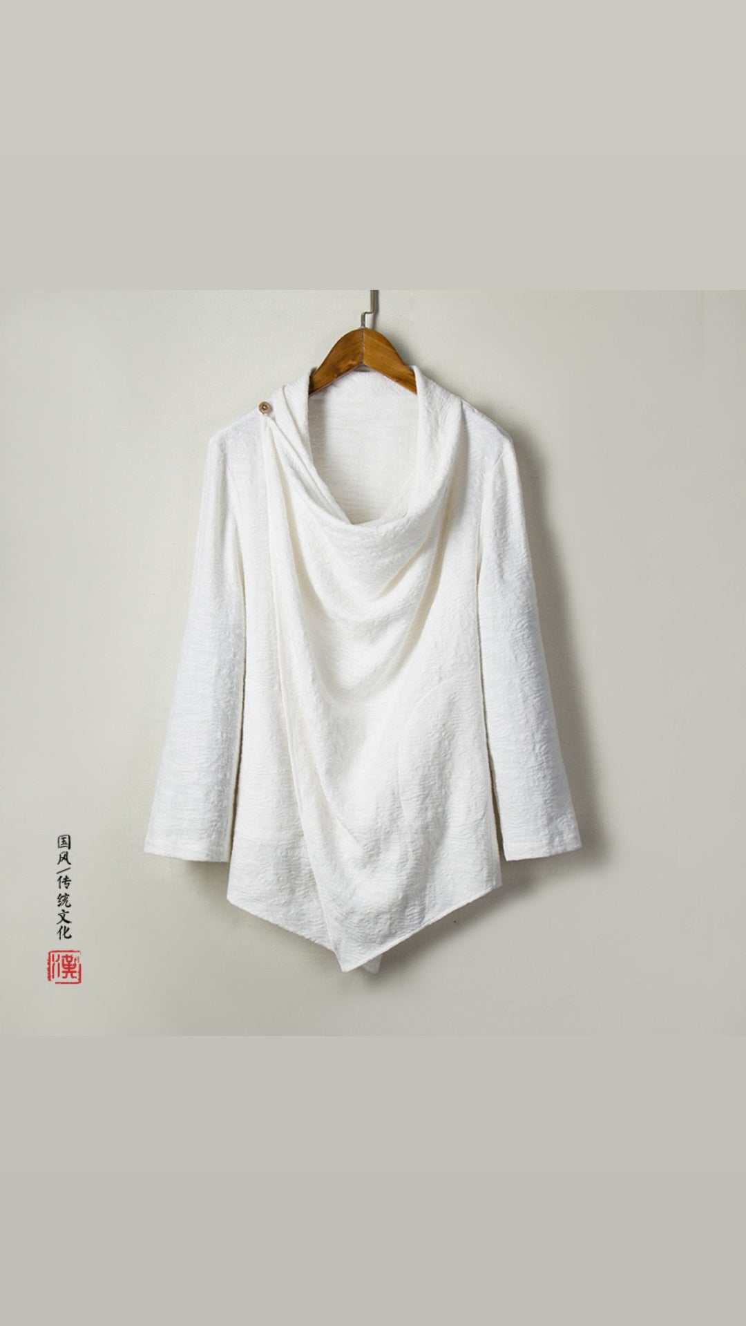 Tao One Tech™ • Yin–Yang Jacquard Coat • All-Season Cardigan Jacket • Tech Pockets • Gender Neutral • Cotton Linen