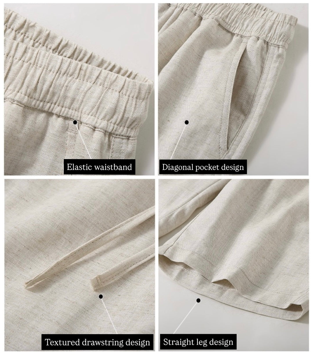 Tao One Tech™ • Yang Business Flow Shorts • Sunscreen Layer • All Season Layering • Cooling • Tencel Lyocell Linen • Men’s Sizes M–3XL