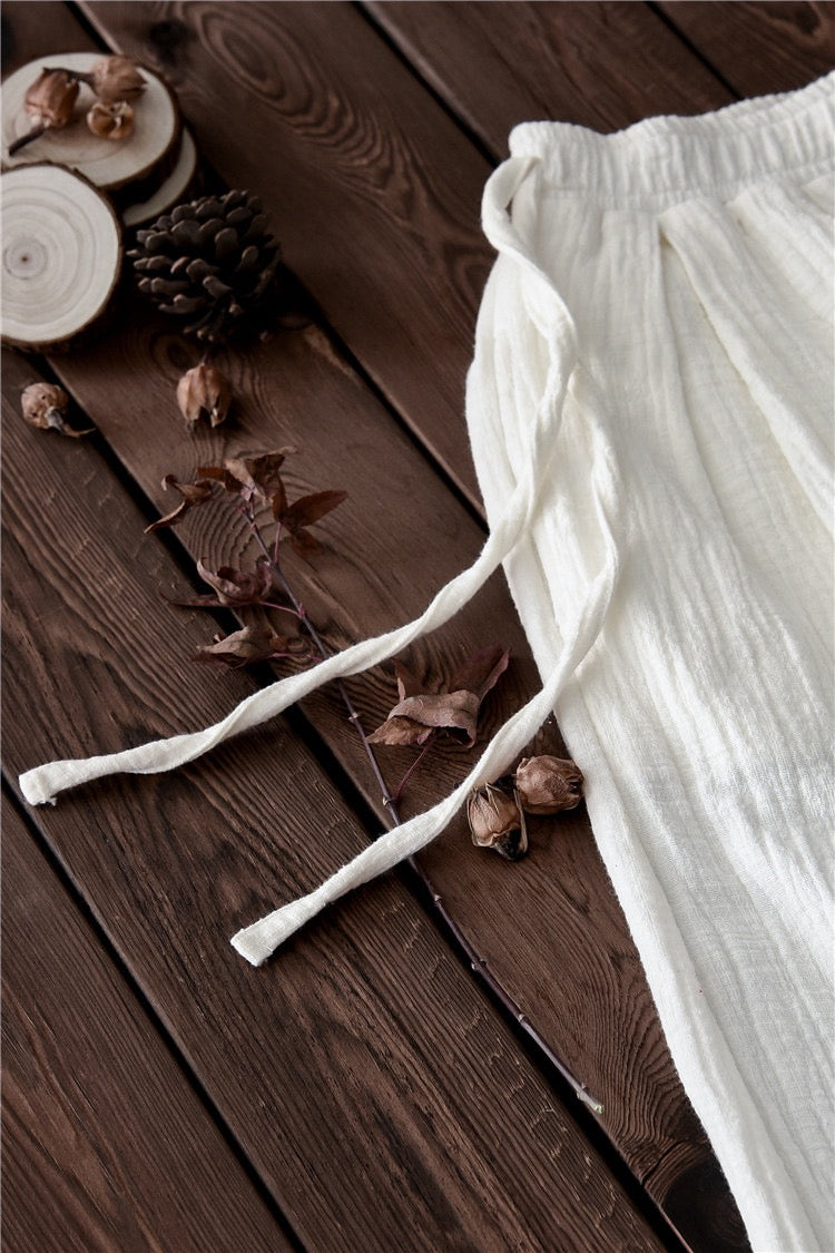 Tao One Tech™ • The Dao 道 of Zen Elegance Flow Pants • Cropped • Flowy Skirt Pants • Emperor&