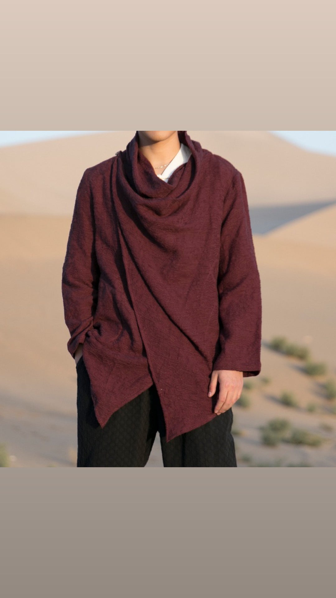 Tao One Tech™ • Yin–Yang Jacquard Coat • All-Season Cardigan Jacket • Tech Pockets • Gender Neutral • Cotton Linen