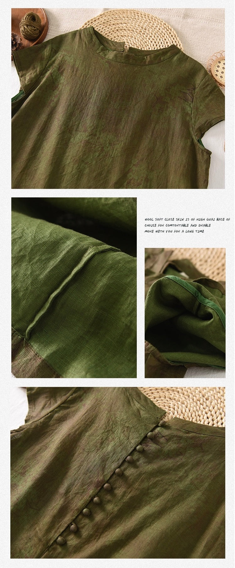 Tao One Tech™ • Watercolour Floral Cheongsam Dress • Business Qigong • Long Dress • Chinoiserie • Tech Pockets • Premium Pure Linen • Sizes M-XXL