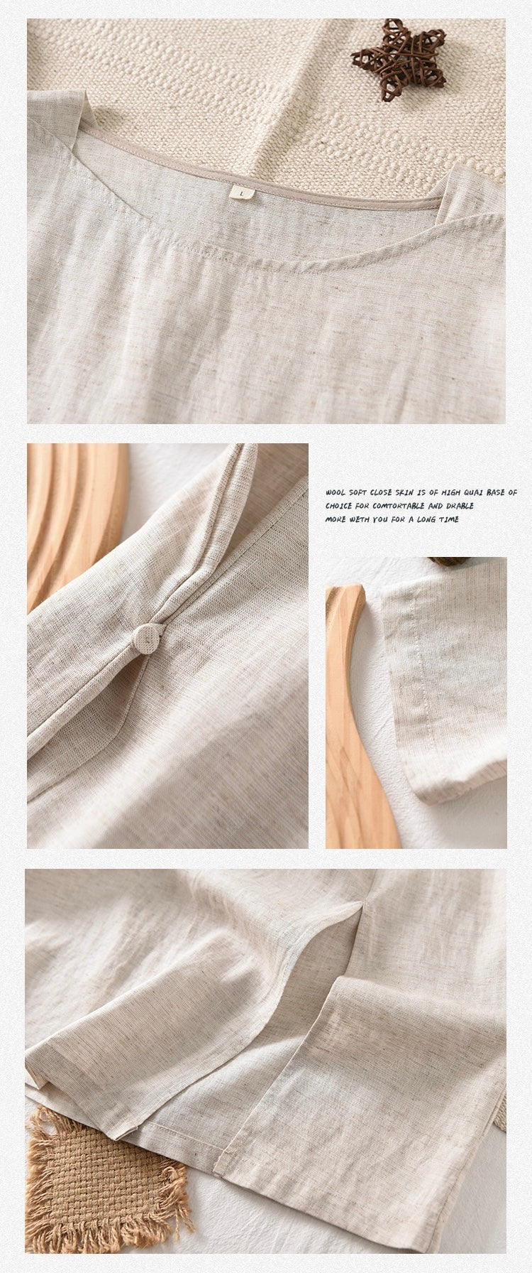 Tao One Tech™ • Lotus Flow Cheongsam Dress • Business Qigong • Long Dress • Chinoiserie • Premium Tencel Lyocell Linen • Sizes M-XXL