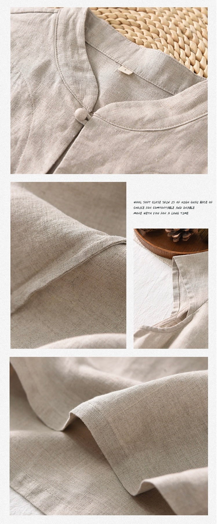 Tao One Tech™ • Elegant Classic Cheongsam Dress • Business Qigong • Long Dress • Tech Pockets • Chinoiserie • Premium Linen • Sizes M-XXL