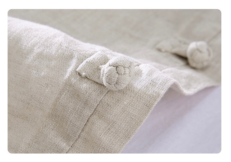 Tao One Tech™ • Business Qigong Shirt Jacket • Minimal Style • Tech Pockets • Sunscreen Layer • All Season Layering • Natural Air Conditioner • Premium Pure Linen • Men’s Sizes M-3XL