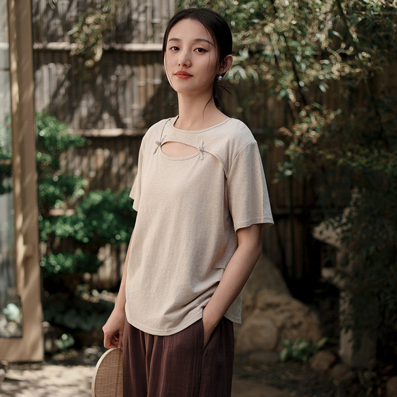 Tao One Tech™ • Jade Moon Tea Shirt • Hemp Cotton