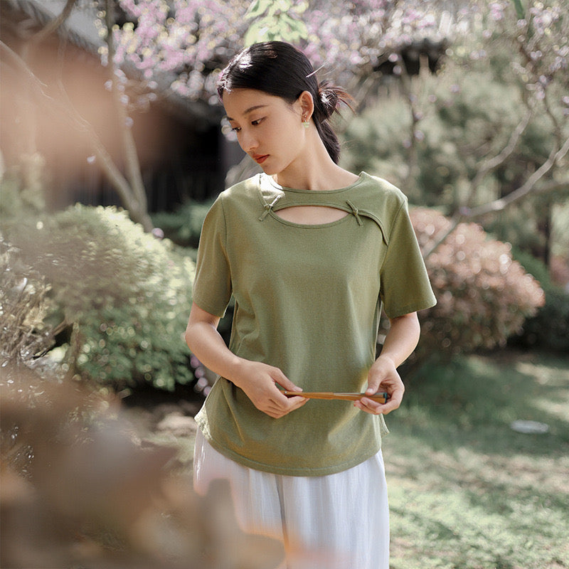 Tao One Tech™ • Jade Moon Tea Shirt • Hemp Cotton