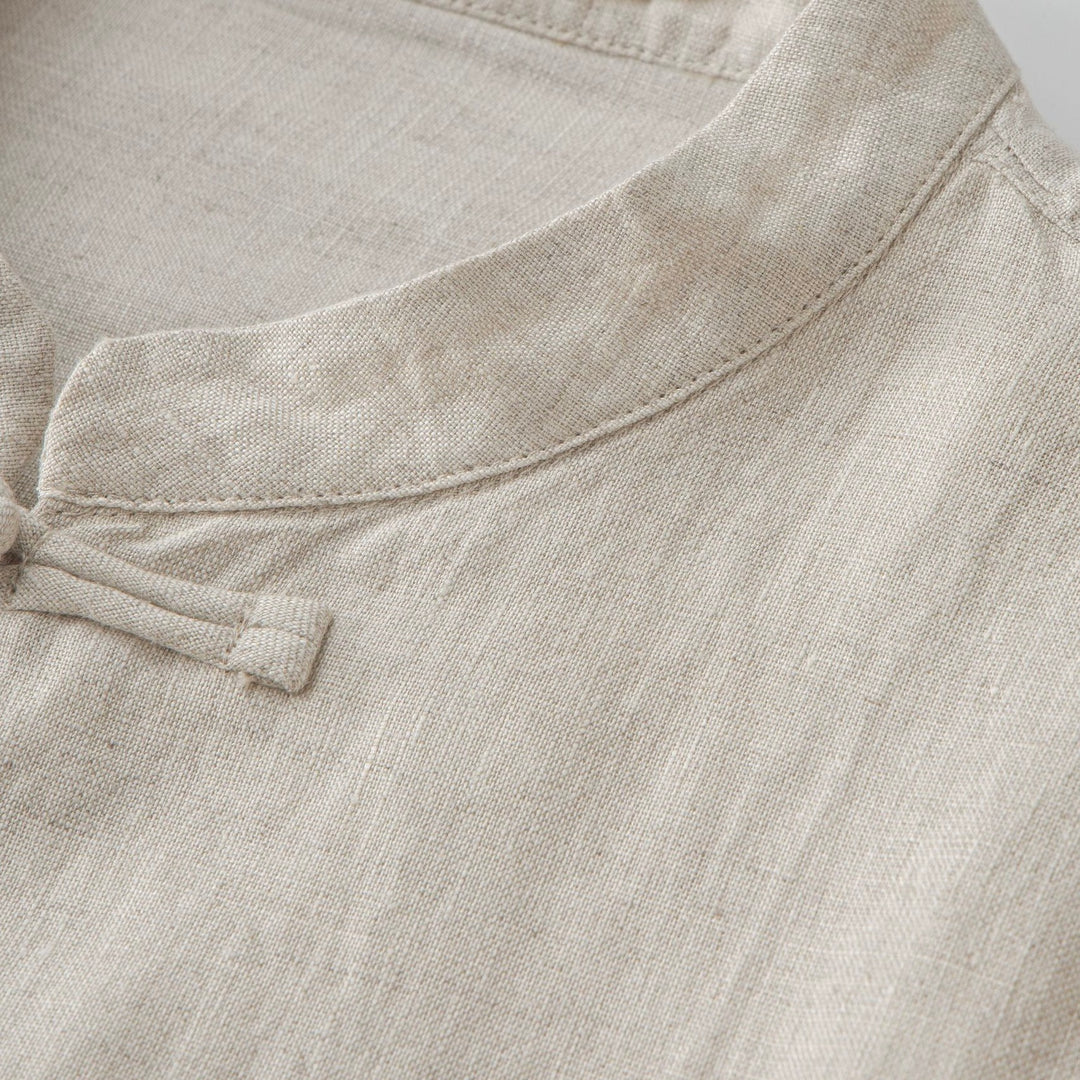 Tao One Tech™ • Business Qigong Shirt Jacket • Chinoiserie • Tech Pockets • Sunscreen Layer • All Season Layering • Natural Air Conditioner • Premium Pure Linen • Men’s Sizes M-5XL • Limited Edition