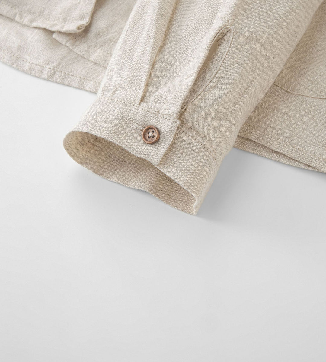 Tao One Tech™ • Business Qigong Shirt Jacket • Chinoiserie • Tech Pockets • Sunscreen Layer • All Season Layering • Natural Air Conditioner • Premium Pure Linen • Men’s Sizes M-5XL • Limited Edition