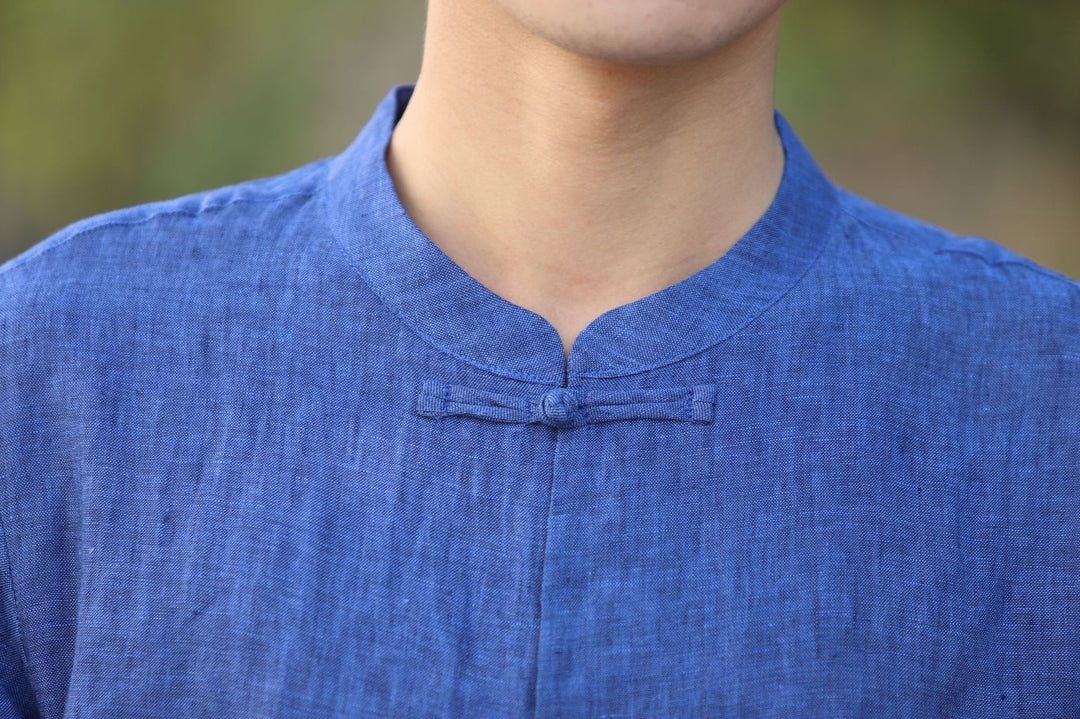 Tao One Tech™ • Business Qigong Shirt Jacket • Chinoiserie • Tech Pockets • Sunscreen Layer • All Season Layering • Natural Air Conditioner • Premium Pure Linen • Men’s Sizes M-5XL • Limited Edition