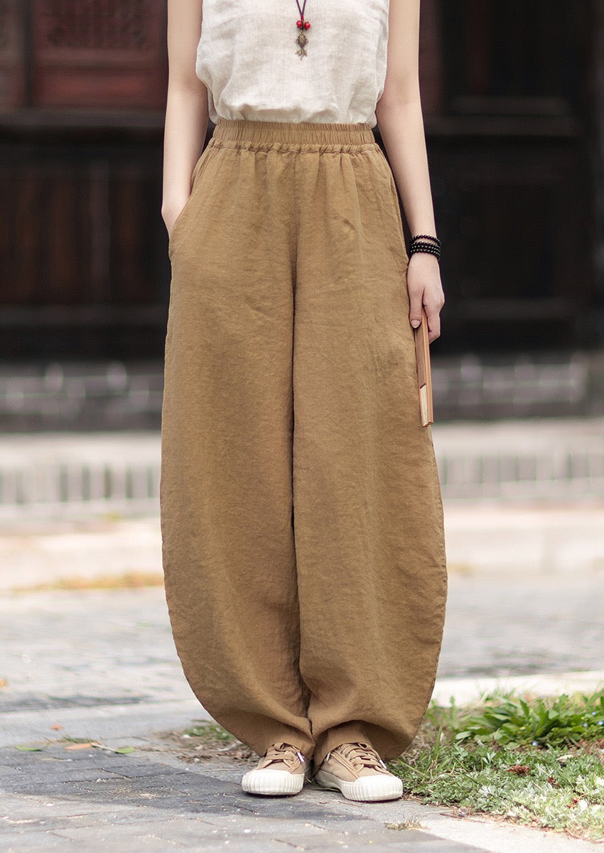 Tao One Tech™ • Zen Business Qigong Harem Pants • Tech Pockets • Chinoiserie • Ramie Cotton