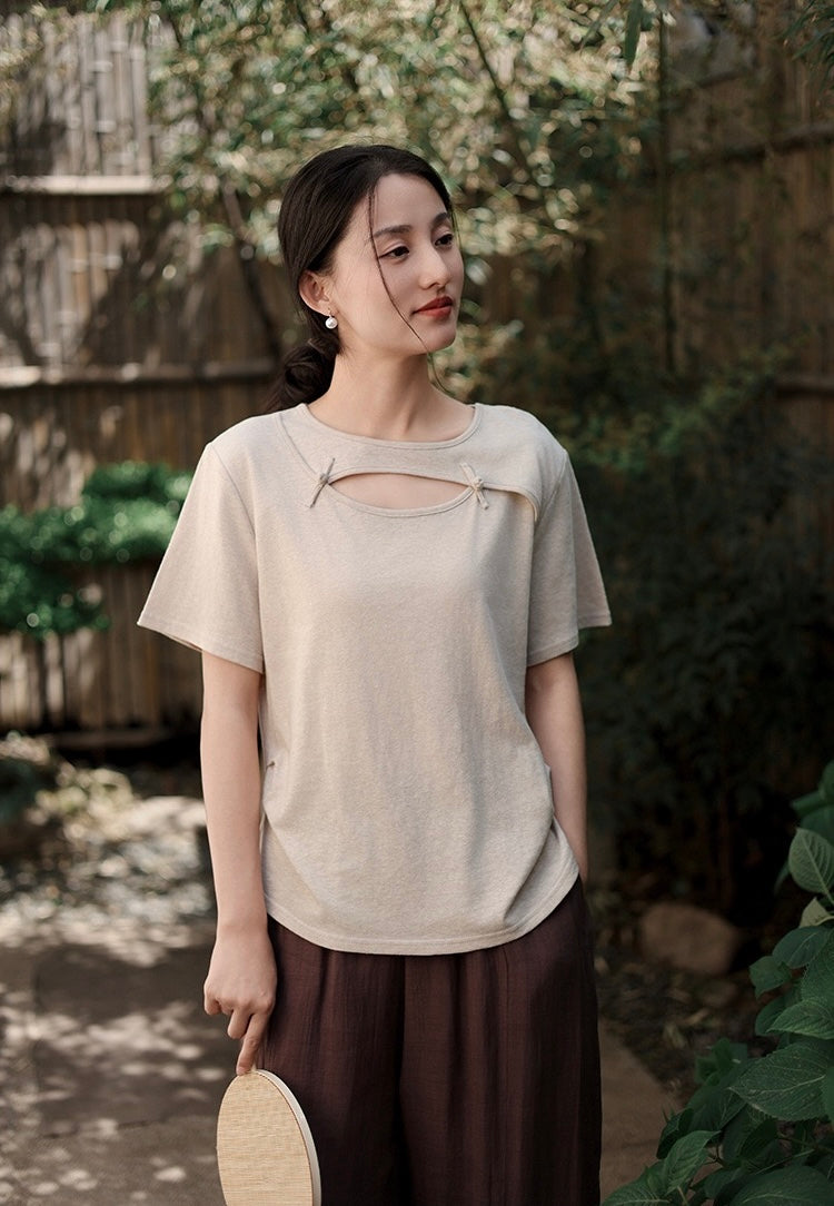 Tao One Tech™ • Jade Moon Tea Shirt • Hemp Cotton