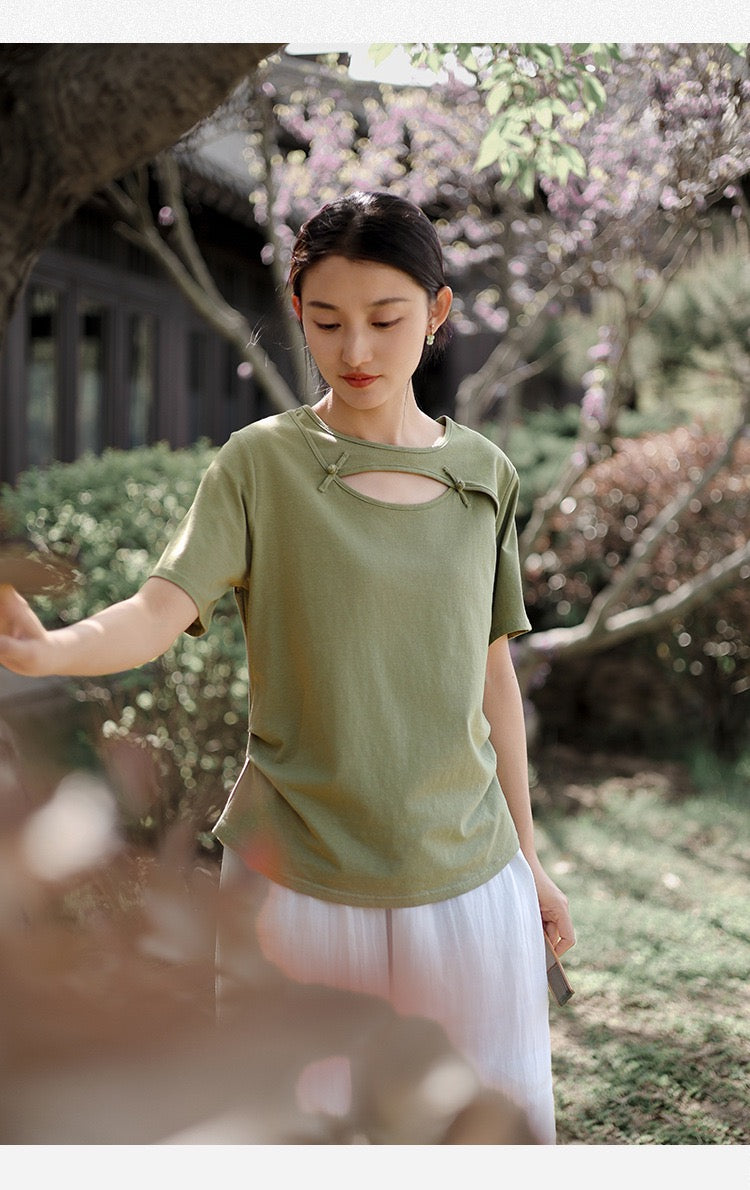 Tao One Tech™ • Jade Moon Tea Shirt • Hemp Cotton