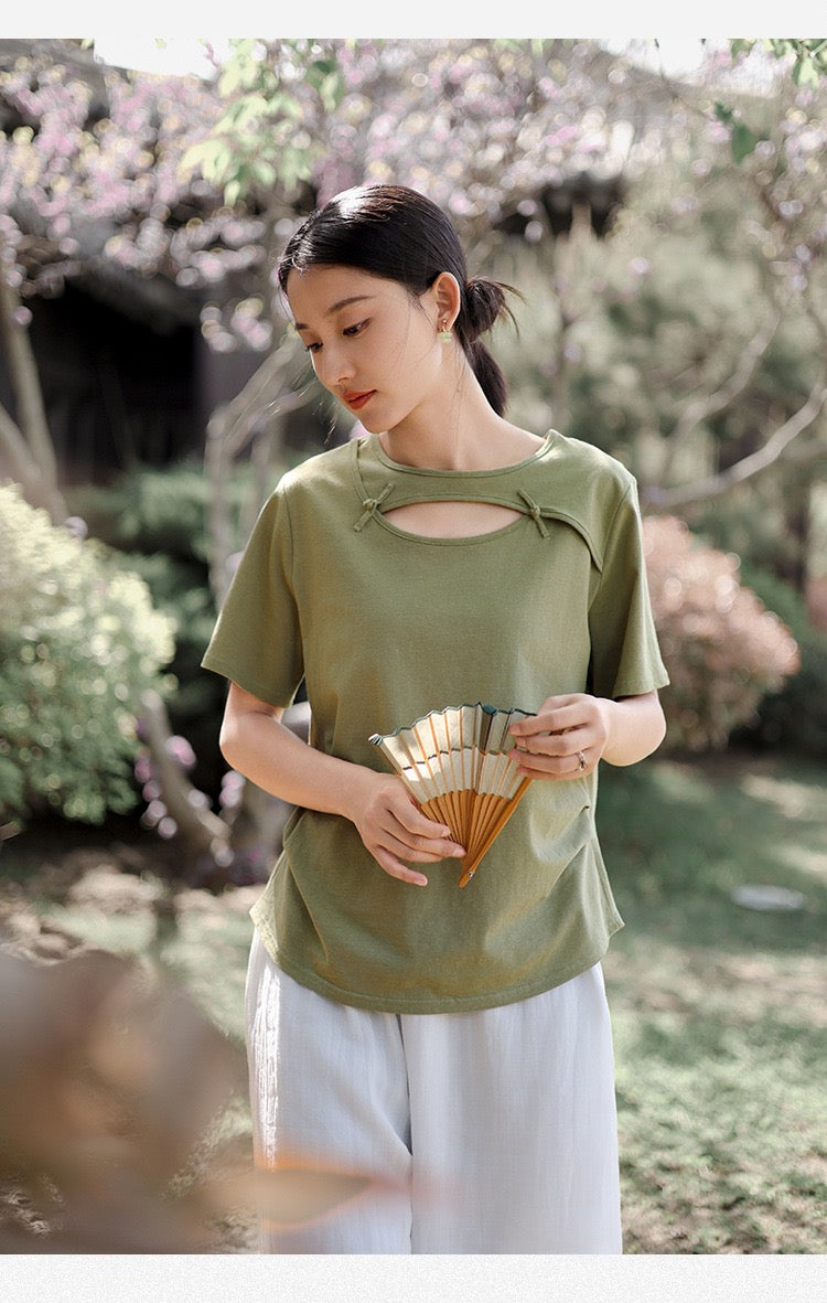 Tao One Tech™ • Jade Moon Tea Shirt • Hemp Cotton